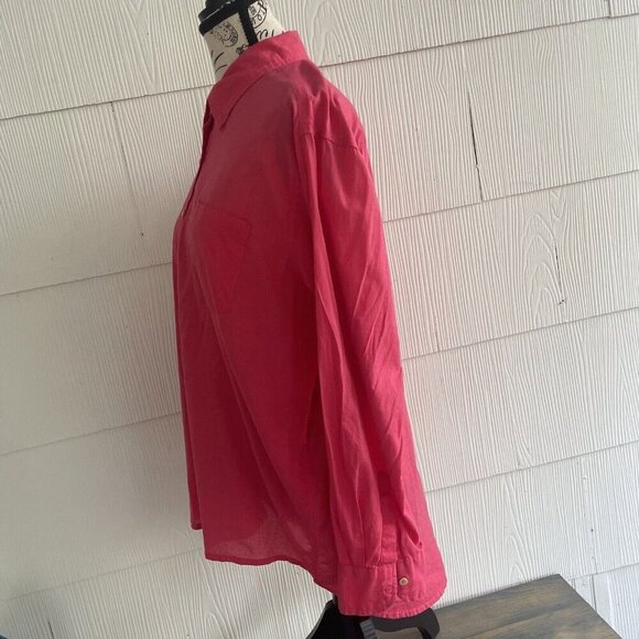 Natural Life Hot Pink Oversized Button-Down Collared Lagenlook Women Size M (Y5) - Picture 6 of 13